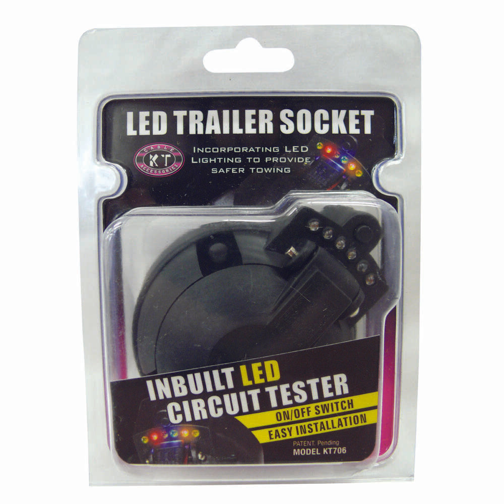 7 Pin Large Trailer Socket LED