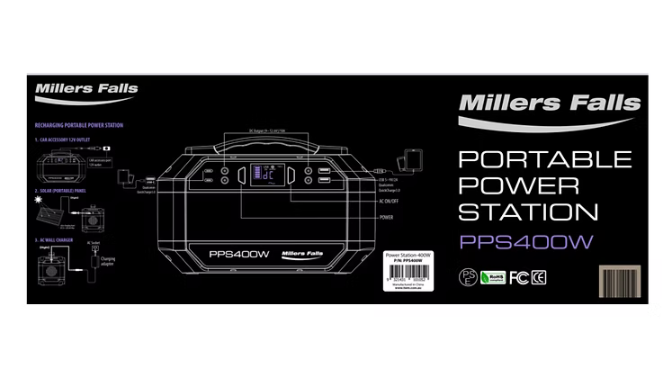 400W MILLERS FALLS PORTABLE POWER STATION