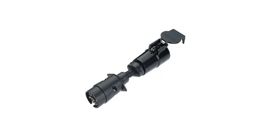 7 Pin Large Round Socket on Car to 5 Pin Large Round Plug on Trailer