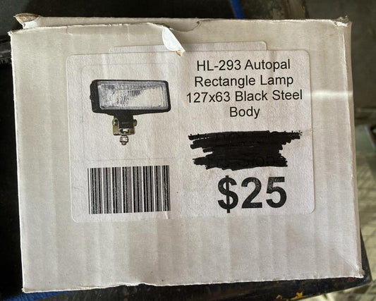 Autopal Rectangle Lamp 127x63 Black Steel Body